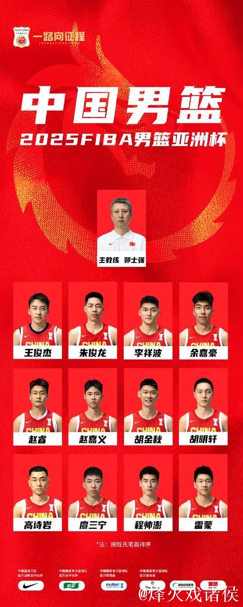 中国男篮公布世预赛名单 延续亚洲杯主要阵容 中国男篮公布世预赛名单 延续亚洲杯主要阵容